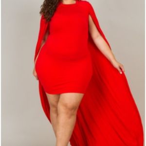 Red Cape Dress